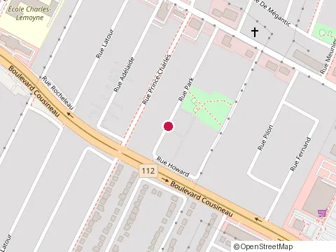 Location of René-Veillet Park at 1050 Rue de Parklane, Longueuil