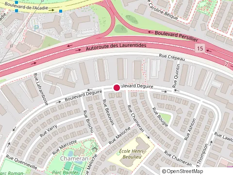 Location of Renovations Olympus at 135 boulevard Deguire, Saint-Laurent