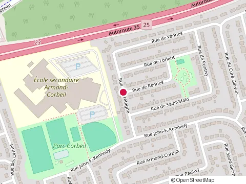 Location of Renovations Ro-Ve at 1300 Rue de Bretagne, Terrebonne