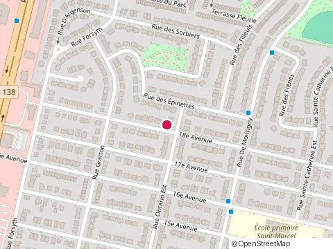 Location of Rénovex Grand Montréal at 1849 18E Avenue, Pointe-aux-Trembles