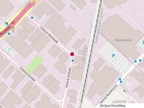 Location of Rentex Mills Inc at 8650 chemin Delmeade, Mont-Royal