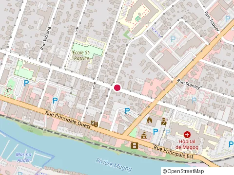 Location of Reseau de Transmission at Rang 11 N, Magog