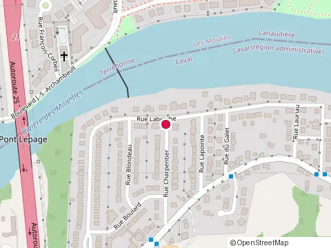 Location of Résidence l'Angélus at 5855 boulevard des Mille-Iles, Laval