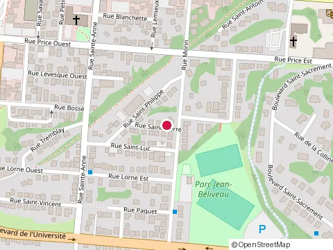 Location of Residence Maison Blanche 02 Inc at 583 Rue Morin, Chicoutimi