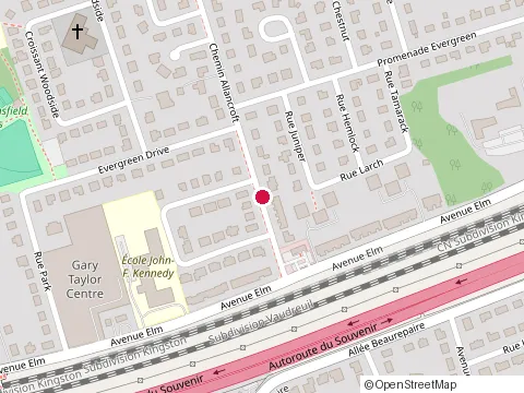Location of Residential Real Estate Broker at 157 Allancroft Rd, Montréal