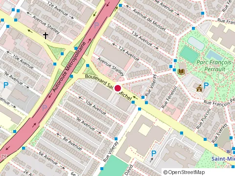 Location of Restaurant & Poissonnerie Mediterranéenne at 7735 boulevard Saint-Michel, Montréal