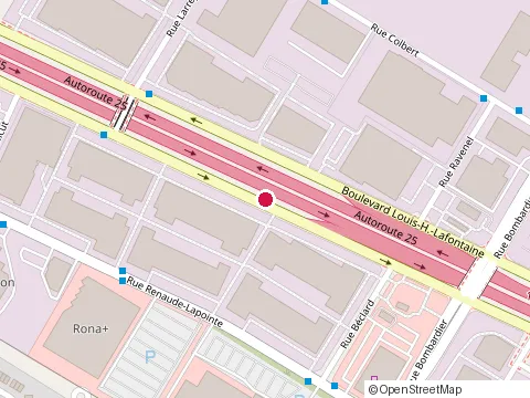 Location of Restaurant 10 Roues at 10001 boulevard Louis-H.-Lafontaine, Anjou