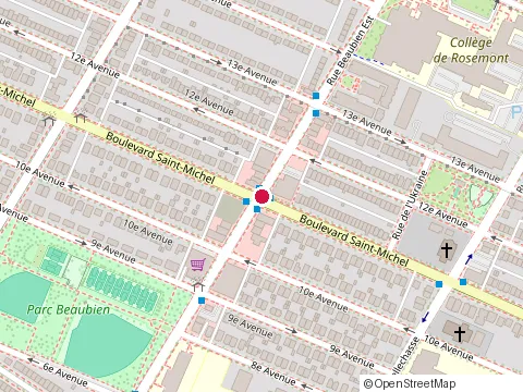 Location of Restaurant 2K Fusion at 3217 Rue Beaubien E, Montréal