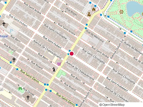 Location of Restaurant Anecdote at 801 Rue Rachel E, Montréal