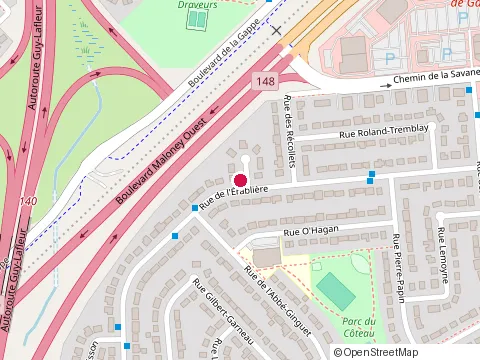 Location of Restaurant Basha at 73 Blvd de la Gappe, Gatineau