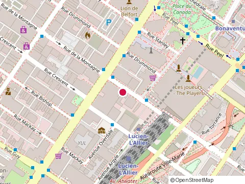 Location of Restaurant Baton Rouge at 1050 Rue de la Montagne, Montréal