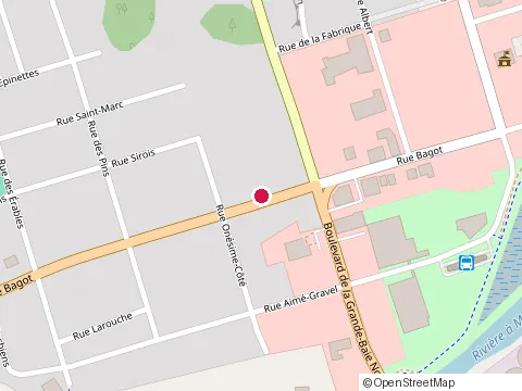 Location of Restaurant Cafe Chez Franky at 1052 Rue Bagot, La Baie