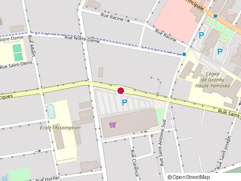 Location of Restaurant Cafe de la Plaza at 350 Rue St-Jacques, Granby