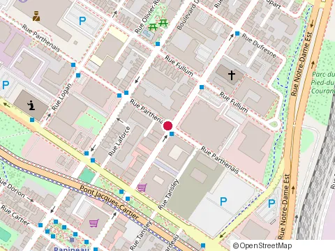 Location of Restaurant Cantarelli at 2181 Rue Sainte-Catherine E, Montréal