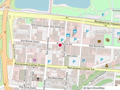 Location of Restaurant Casa at 22 Rue Racine E, Chicoutimi