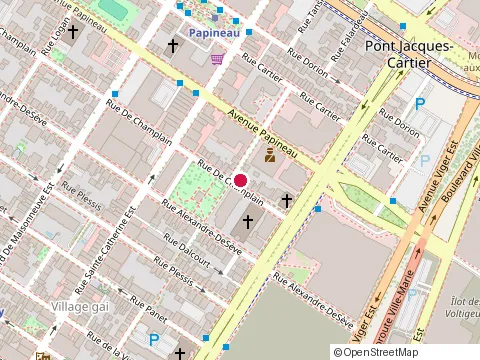 Location of Restaurant Chez la Mere at 1237 Rue de Champlain, Montréal
