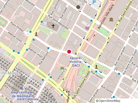 Location of Restaurant Chez Ming at 1015 Cote du Beaver Hall # 115, Montréal