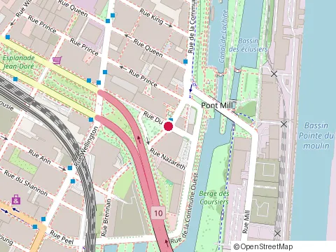 Location of Restaurant Da Emma at 777 de la Commune St W, Montréal