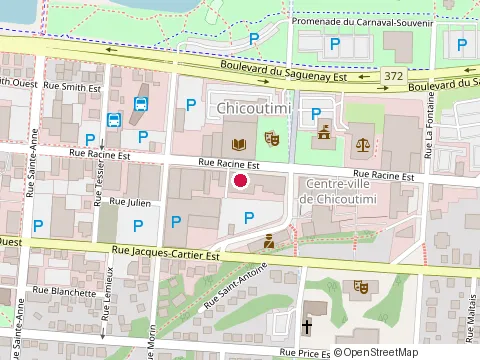 Location of Restaurant Entrami Enr at 150 Rue Racine E, Chicoutimi
