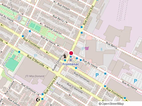 Location of Restaurant Frontenac at 2563 Ontario St E, Montréal