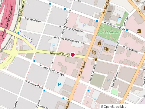 Location of Restaurant Gaspard at 475 Rue des Forges, Trois-Rivières