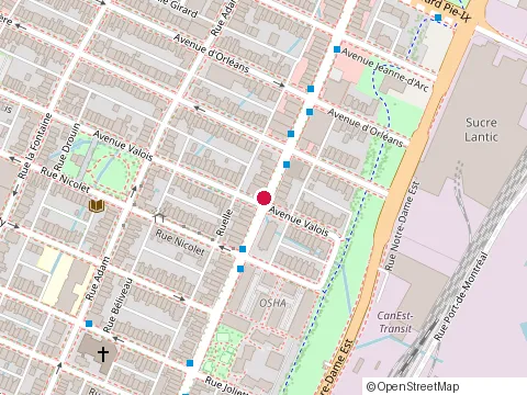 Location of Restaurant Jean'S Casse-Croute at 1407 avenue Valois, Montréal