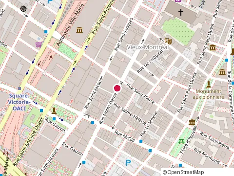 Location of Restaurant la Charade at 358 Rue Notre-Dame E, Montréal