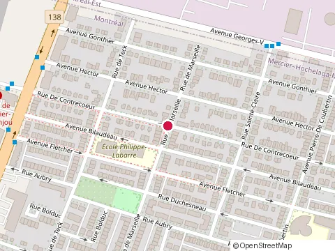 Location of Restaurant la Frite Doree at 9501 Rue de Marseille, Montréal