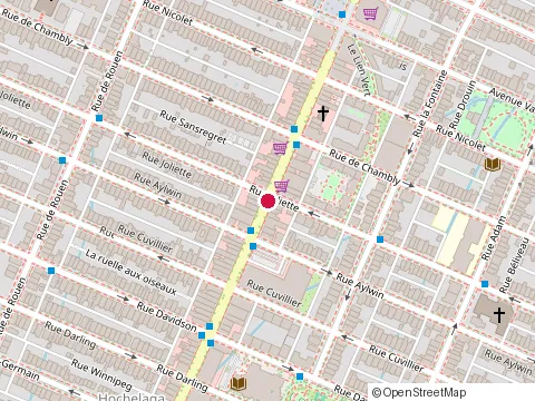 Location of Restaurant la Québécoise at 3520 Rue Ontario E, Montréal