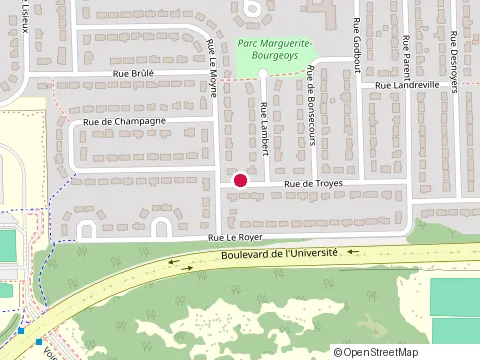 Location of Restaurant la Rose des Sables at 2615 de Troyes Rue, Sherbrooke