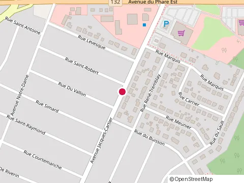 Location of Restaurant la Traverse at Rue du Port, Matane