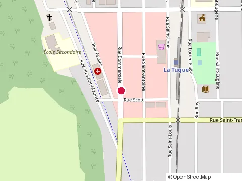 Location of Restaurant la Tuque Delicatessen at 523 Rue Commerciale, La Tuque