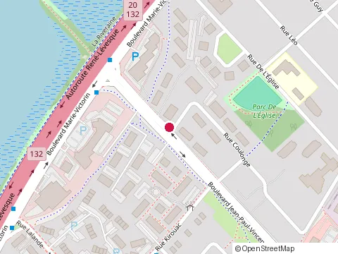 Location of Restaurant la Visite at 20 boulevard Jean-Paul-Vincent, Longueuil