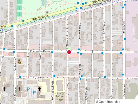 Location of Restaurant Lachine at 1050 Rue Notre-Dame, Lachine