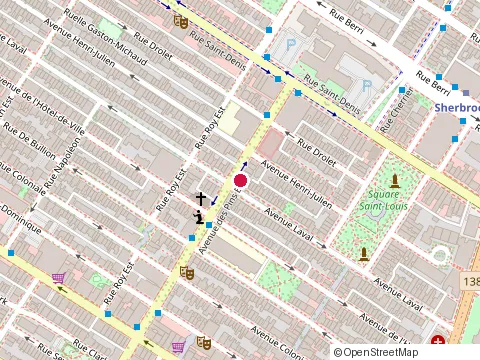 Location of Restaurant Laloux at 250 avenue des Pins E, Montréal