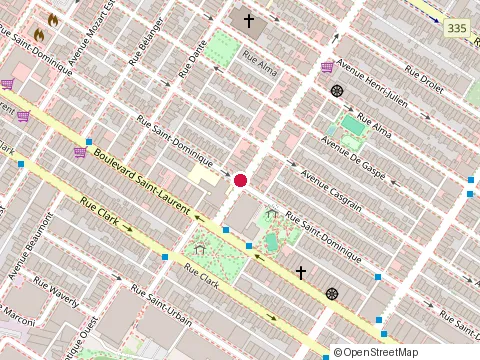 Location of Restaurant Las Americas at 51 Rue Saint-Zotique O, Montréal