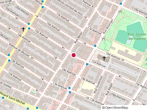 Location of Restaurant le 15Eme Avenue at 6970 15E Ave, Montréal