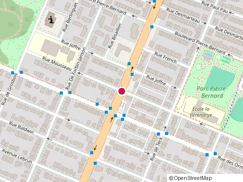 Location of Restaurant le Castello at 8731 Rue Sherbrooke E, Montréal