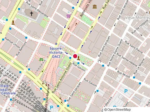 Location of Restaurant le Petit Victoria at 455 Rue Saint-Antoine O, Montréal
