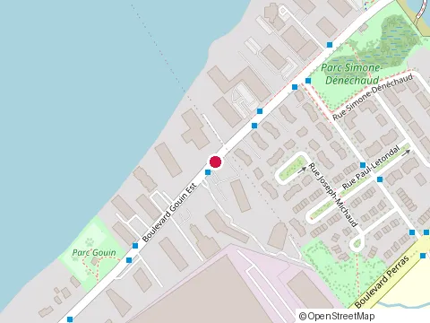 Location of Restaurant le Rivage at 6880 Gouin Blvd E, Montreal-Nord