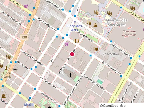 Location of Restaurant le Roi at 366 Rue Mayor, Montréal