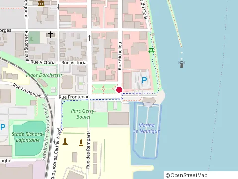 Location of Restaurant les Berges de Saint-Jean at 55 Rue Richelieu, Saint-Jean-sur-Richelieu