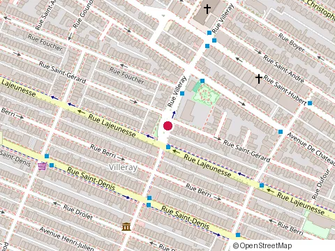 Location of Restaurant les Mômes at 586 Rue Villeray, Montréal