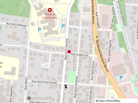 Location of Restaurant Mikael at 67 Rue St Vincent, Sainte-Agathe-des-Monts