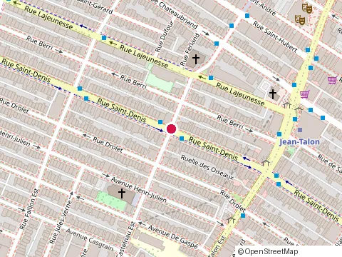 Location of Restaurant Moccione at 7495 Rue Saint-Denis, Montréal