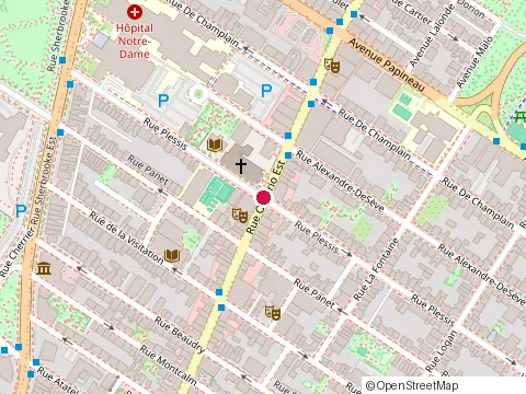 Location of Restaurant Modigliani at 1874 Rue Plessis, Montréal
