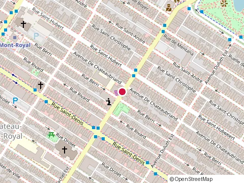 Location of Restaurant Name'S at 500 Rue Rachel E, Montréal