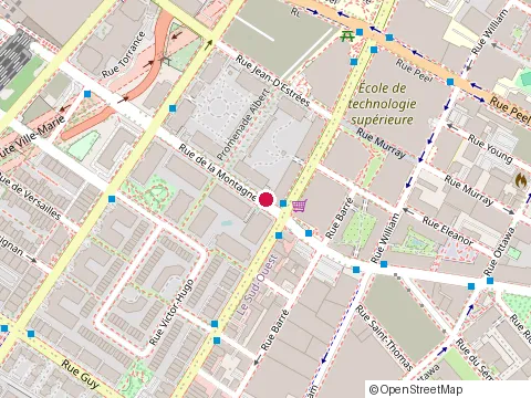 Location of Restaurant Ozen at 311 Rue de la Montagne, Montréal