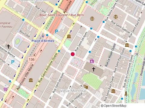 Location of Restaurant Sauvage at 52 Rue Saint-Jacques, Montréal