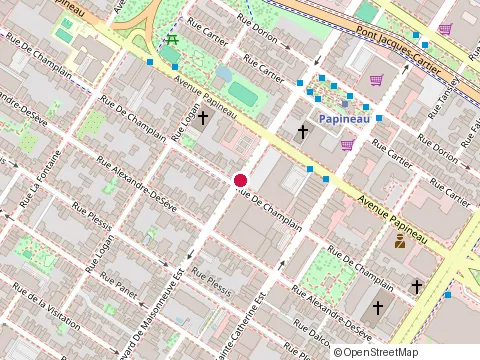 Location of Restaurant Shamdooni at 1668 boulevard de Maisonneuve Ouest, Montréal